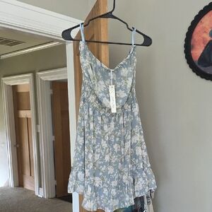 She + Sky Light Blue Floral Dress